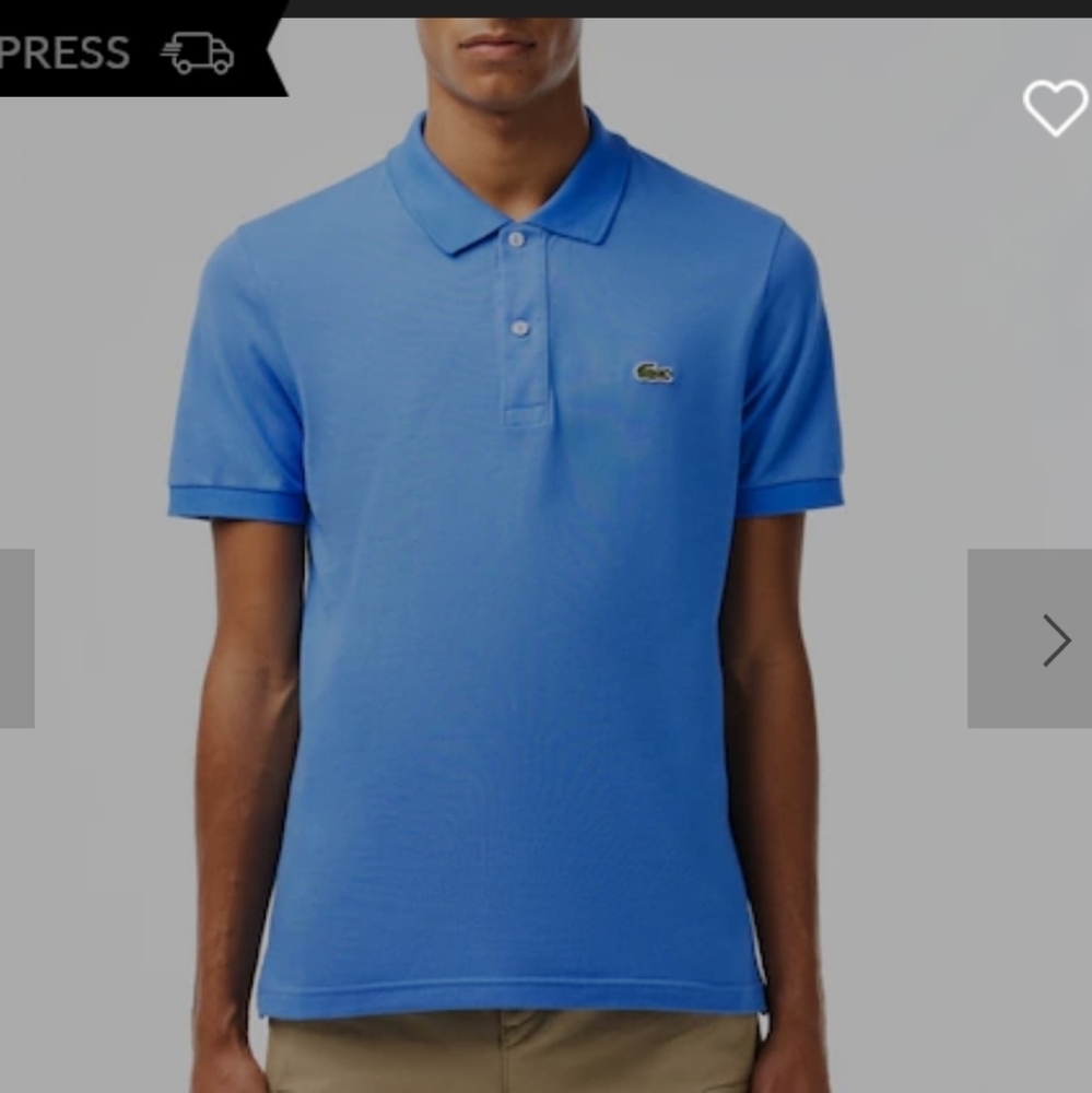 LACOSTE MEN'S  COTTON NEW POLO GOLF SHIRT SIZE 8